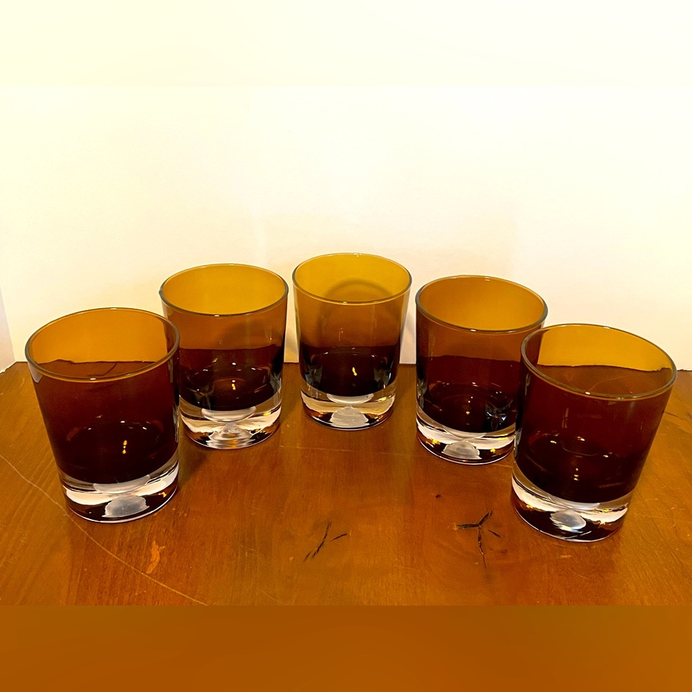 Galaxy Bubble Bottom Whiskey Glasses. Set Of 5